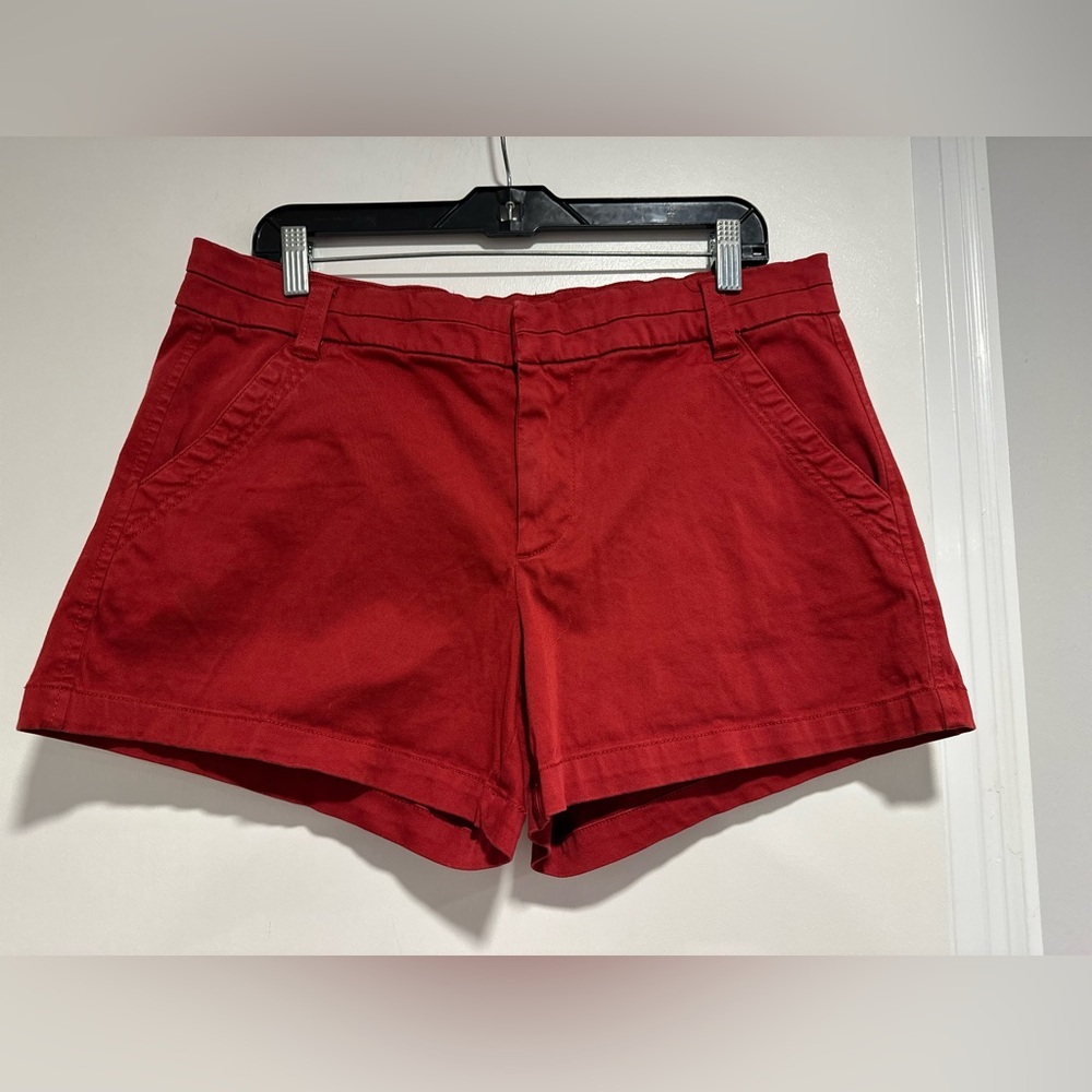 Tinsel Couture Sz30 Red Chino Stretch Preppy Casual Deck Summer Nautical Shorts.